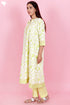 Cambric Cotton Dress In Floral Block Print